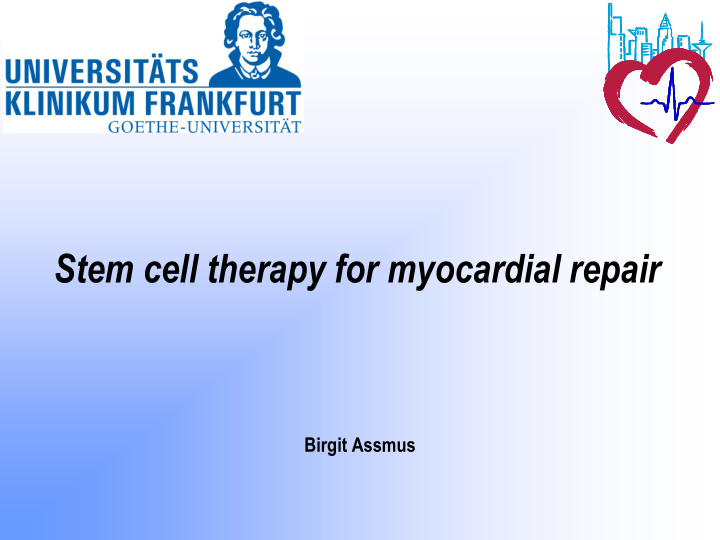 stem cell therapy for myocardial repair
