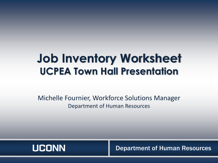 job inventory worksheet