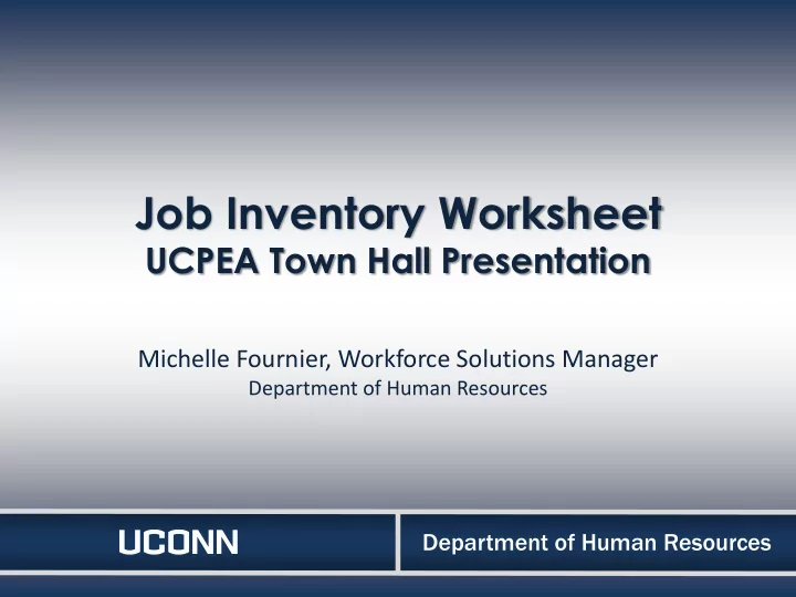 job inventory worksheet