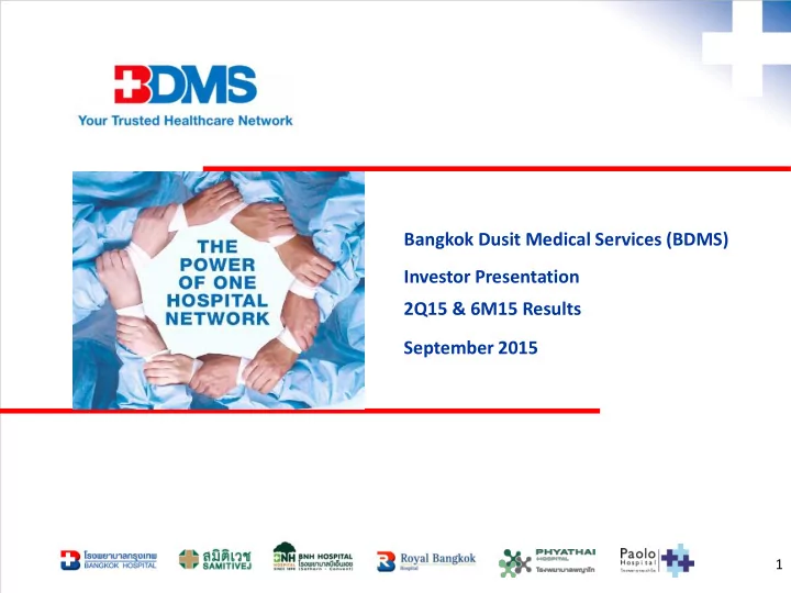 bangkok dusit medical services bdms investor presentation