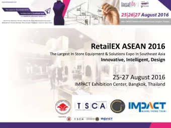 RetailEX ASEAN 2016  The Largest In Store Equipment &amp; Solutions Expo In Southeast Asia