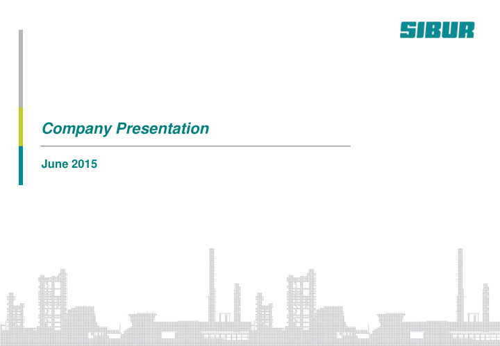 company presentation june 2015 disclaimer the information