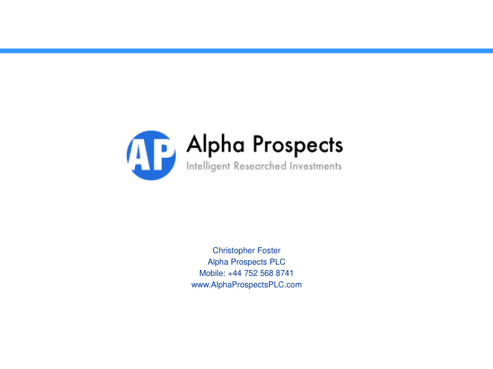 alpha prospects plc