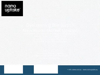 Overcoming Barriers to Nanofluids Market Update  INDUSTRIAL TECHNOLOGIES  2016 CREATING A SMART