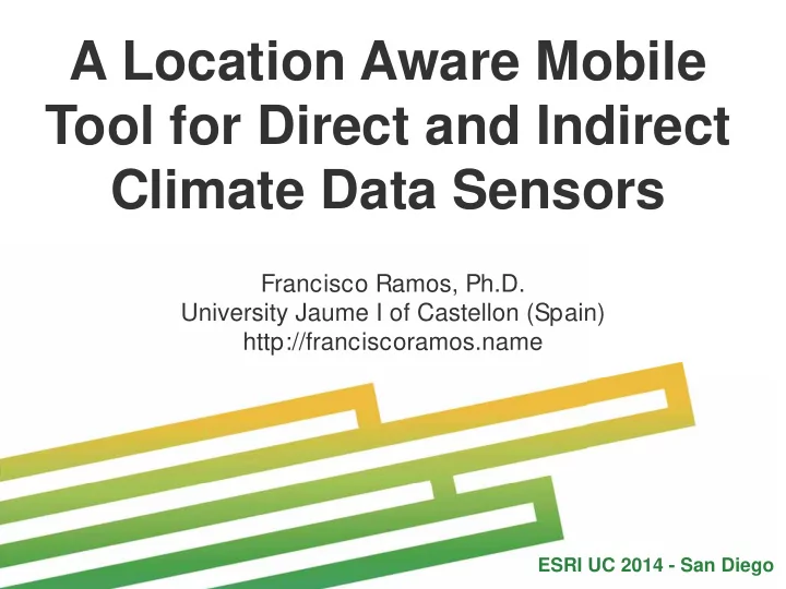 a location aware mobile tool for direct and indirect
