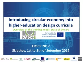Introducing circular economy into  higher-education design curricula  Overview of the training