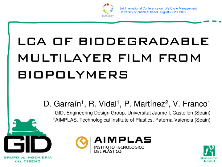 lca of biodegradable lca of biodegradable multilayer film