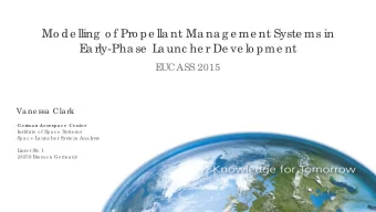 Mo de lling  o f Pro pe lla nt Ma na g e me nt Syste ms in  E  a rly-Pha se  L  a unc he r De ve lo