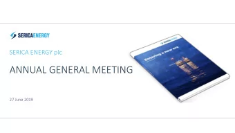ANNUAL GENERAL MEETING  NEW IMAGE HERE  27 June 2019  Disclaimer  This document is personal to