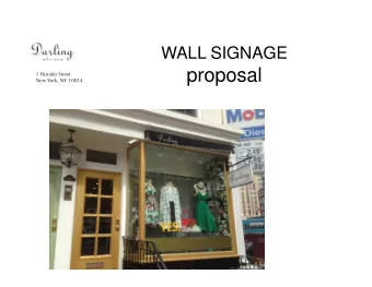 proposal  1 Horatio Street  New York, NY 10014    1 Horatio Street  New York, NY 10014  Proposed