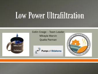 Mission Statement: Providing low cost filtration systems  capable of producing safe