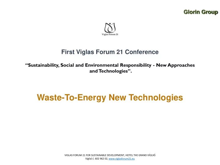 waste to energy new technologies