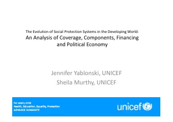 Jennifer Yablonski, UNICEF Jennifer Yablonski, UNICEF Sheila Murthy, UNICEF  Motivation for study