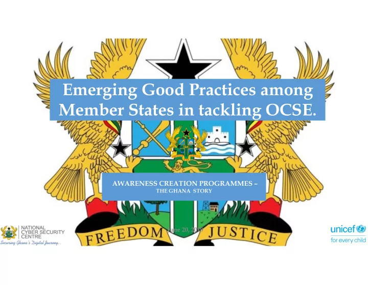 emerging good practices among member states in tackling