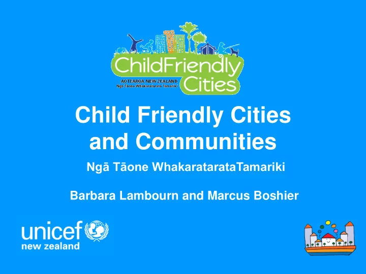 and communities