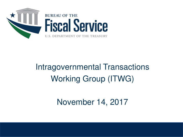 intragovernmental transactions working group itwg