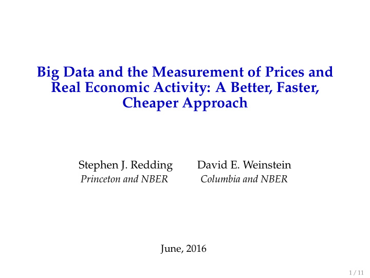 big data and the measurement of prices and real economic