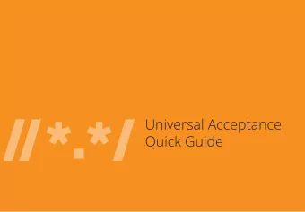 Universal Acceptance  Quick Guide  What Does Universal Acceptance Mean?  ACCEPT  Universal
