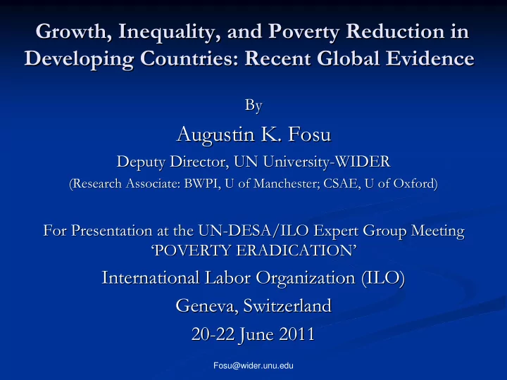 growth inequality and poverty reduction in growth