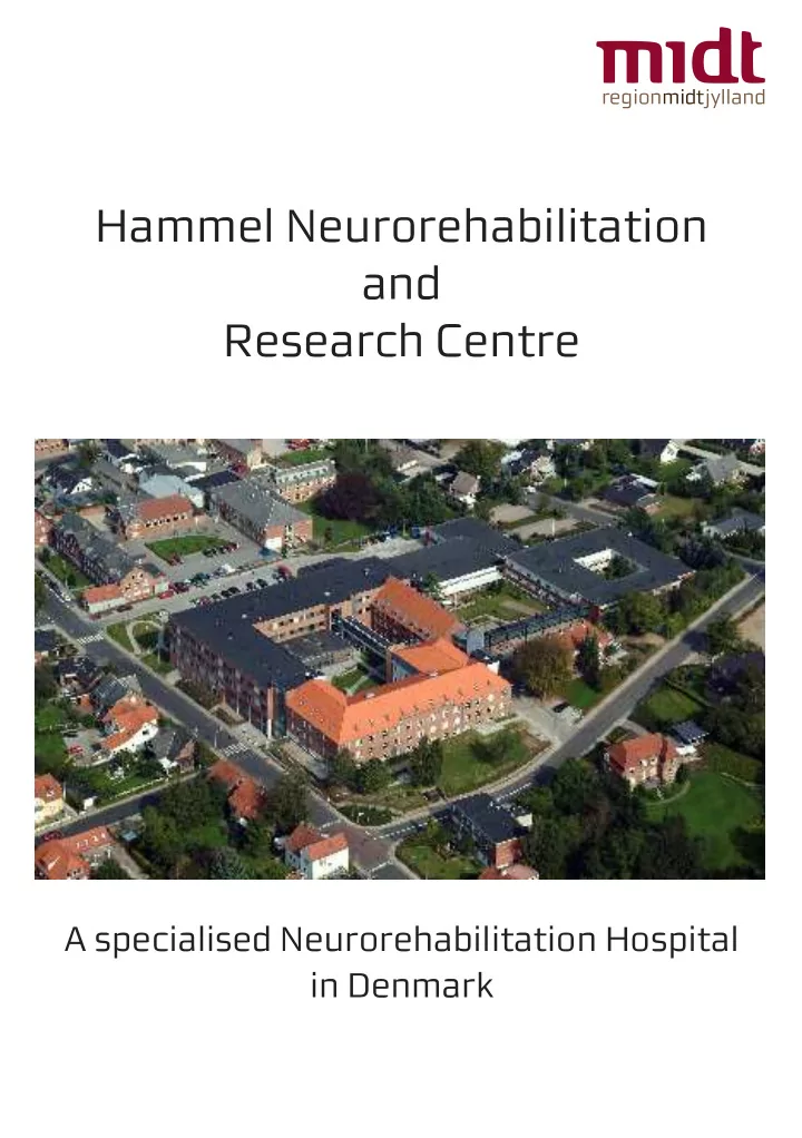 hammel neurorehabilitation and research centre