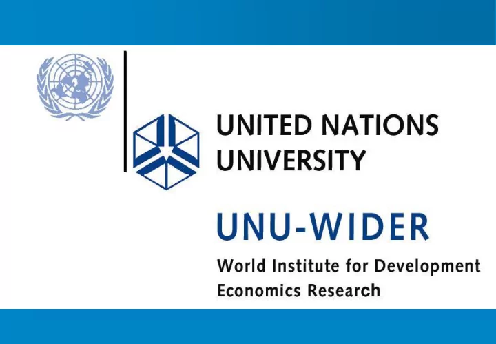 unu wider some basic questions