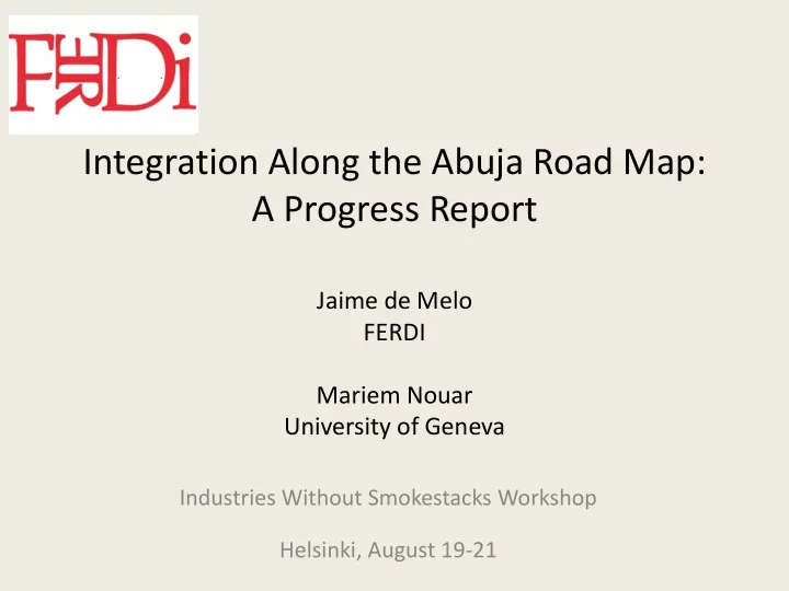 jaime de melo ferdi mariem nouar university of geneva