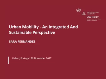 Sustainable Perspective  SARA FERNANDES  Lisbon, Portugal, 30 November 2017  WHO WE ARE?  Hosted by