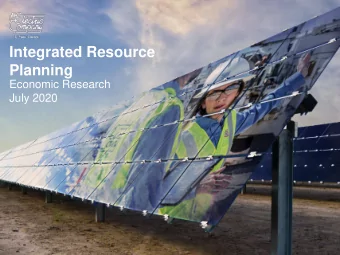 Integrated Resource  Planning  Economic Research  July 2020  Introduction    The energy &amp;