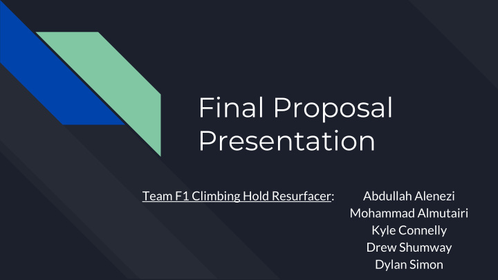 final proposal presentation