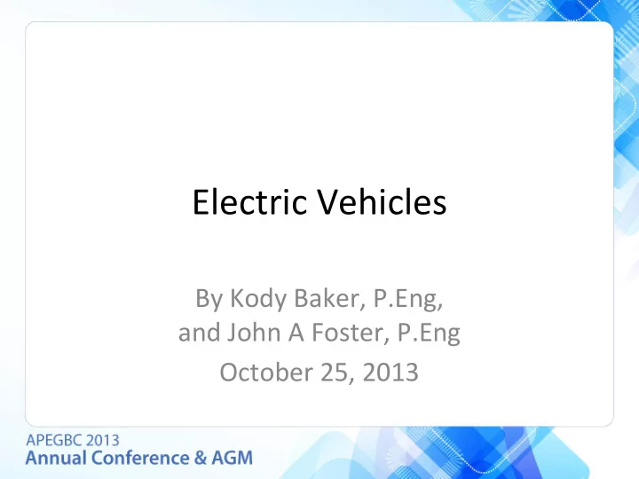 electric vehicles