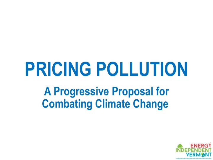 pricing pollution
