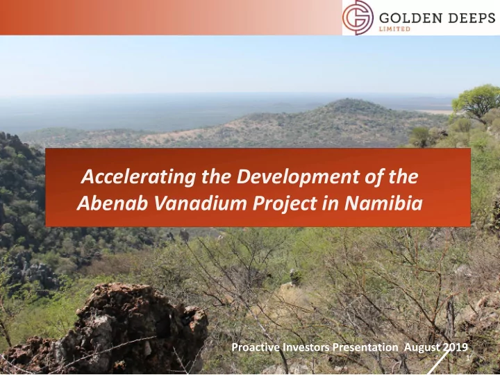 abenab vanadium project in namibia