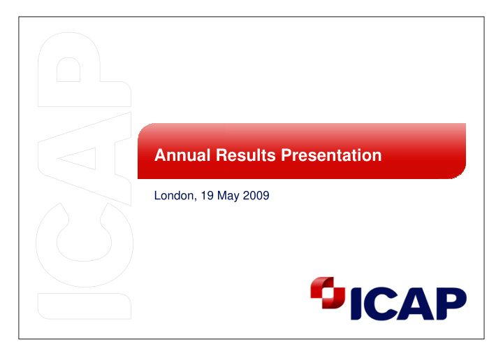 annual results presentation