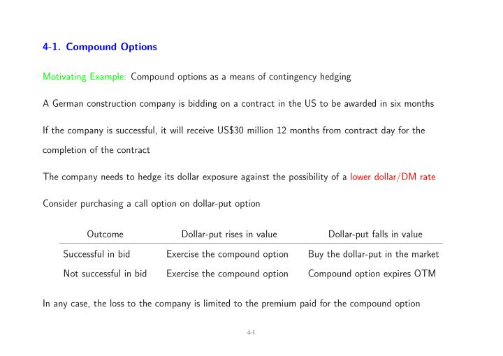 4 1 compound options motivating example compound options