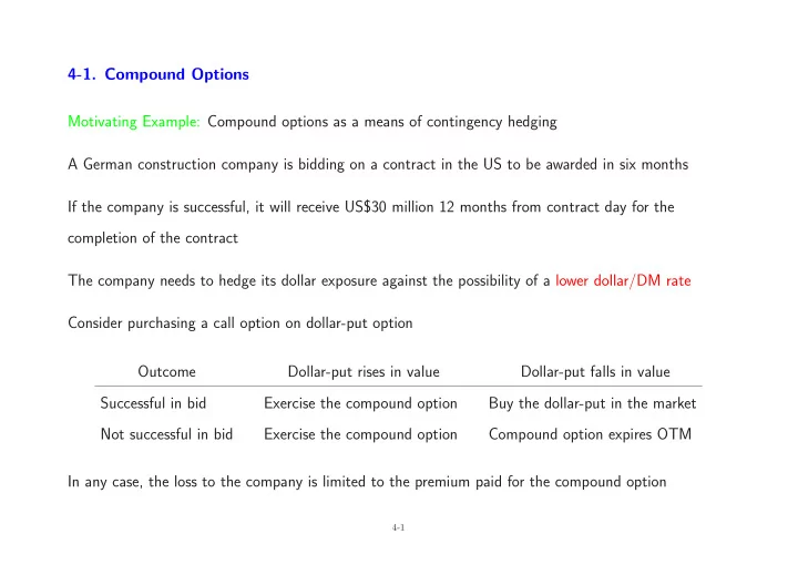 4 1 compound options motivating example compound options