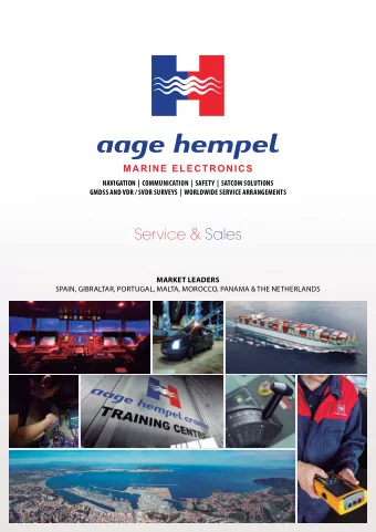 Service &amp; Sales  MARKET LEADERS  SPAIN, GIBRALTAR, PoRTuGAL, mALTA, moRoCCo, PANAmA &amp; The