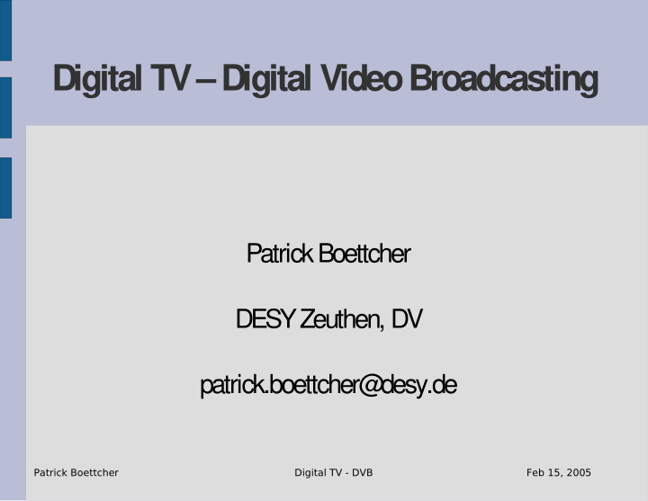 digital tv digital video broadcasting