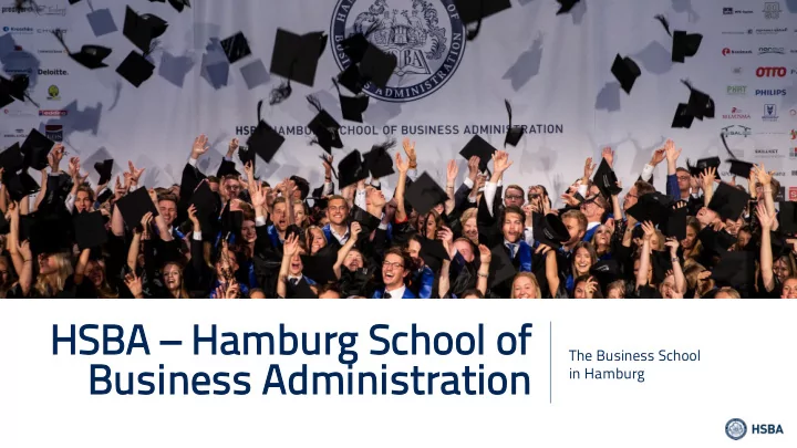 hs hsba ba hambur urg school ool of of