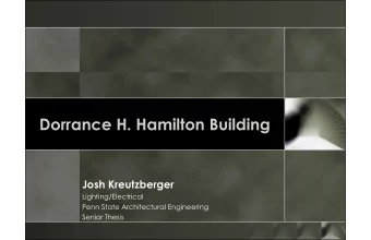 Dorrance H. Hamilton Building  Josh Kreutzberger  Lighting/Electrical  Penn State Architectural