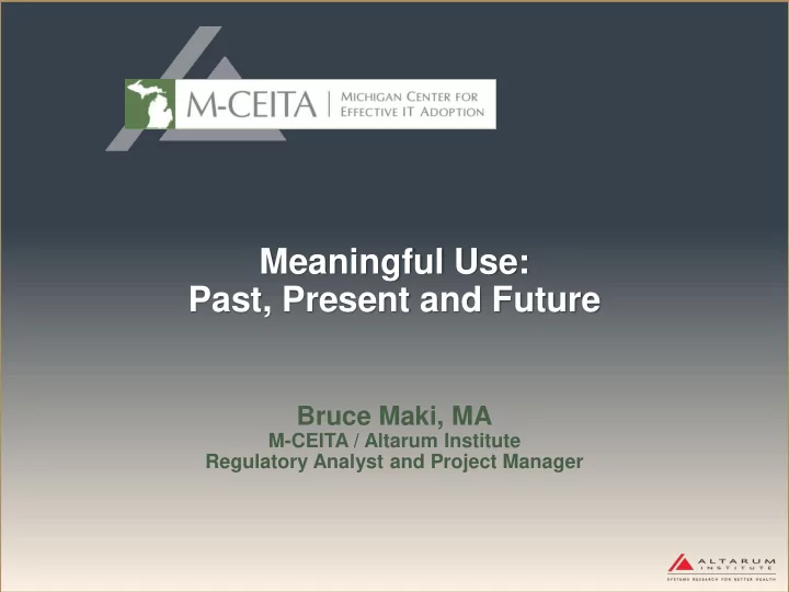 meaningful use