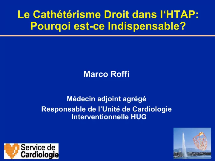 le cath t risme droit dans l htap pourqoi est ce