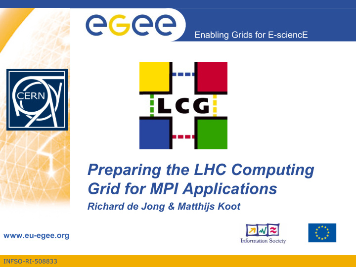 preparing the lhc computing grid for mpi applications