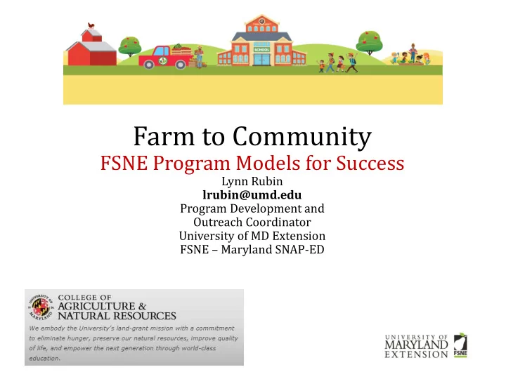 farm to community