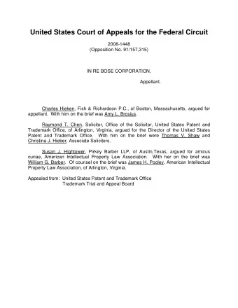 United States Court of Appeals for the Federal Circuit  2008-1448  (Opposition No. 91/157,315)  IN