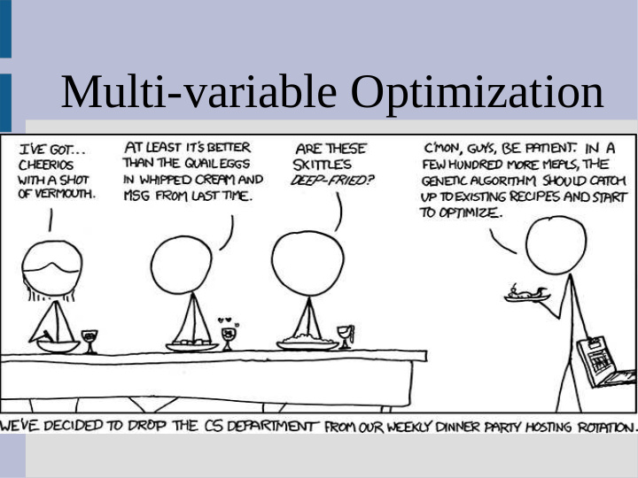 multi variable optimization k means clustering
