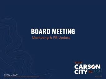 BOARD MEETING  Marketing &amp; PR Update  May 11, 2020  CCCTA 05/11/20 Agenda Item #13C Marketing