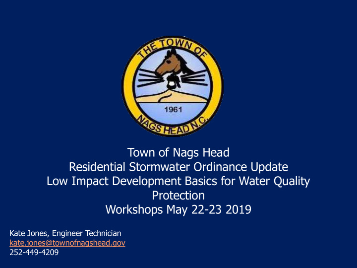 town of nags head residential stormwater ordinance update