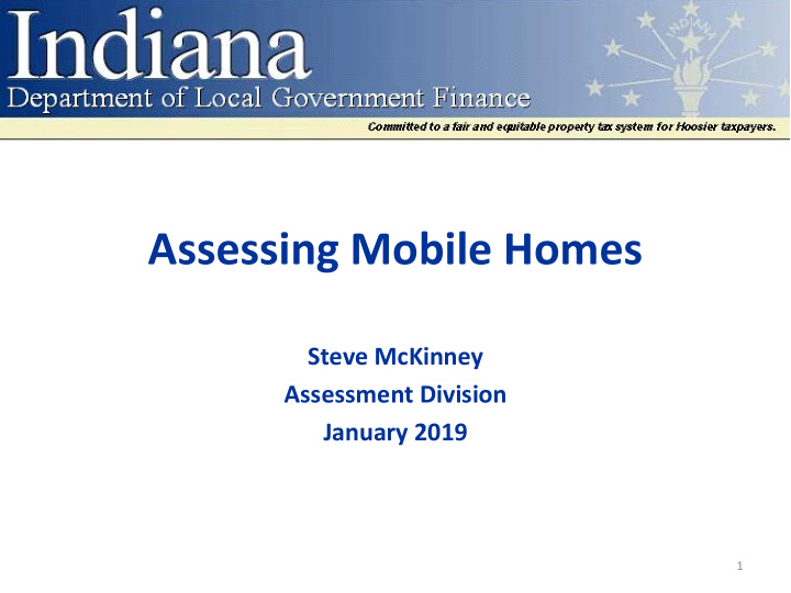assessing mobile homes