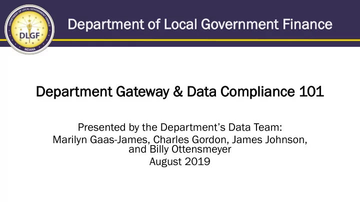 dep depar artmen ent of of lo loca cal go governmen ent