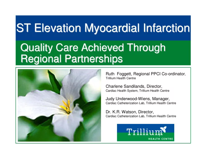 st elevation myocardial infarction st elevation
